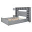 Lit double en bois avec armoires, tablettes et prises de courant intégrées - rangement, confort moderne, gris-686399441-686399440