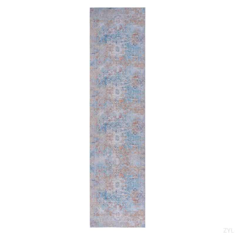 LOOM & LUXE 2'6''X10' Runner, Washable Rug, Low-Pile, Non-Slip, Non-Shedding, Foldable, Kid & Pet Friendly - Area Rugs For Living Room, Bedroom, Kitchen Rug