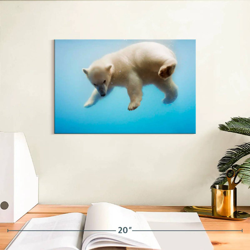 Brampt Swimming Polar Bear, 8'' H x 12'' W