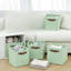 Bacs de rangement avec étiquettes, ensemble de rangement en tissu pliable avec poignées en polyuréthane pour tablettes, placards, chambres à coucher et bureaux, conception pliable peu encombrante