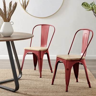 Chaise d'appoint empilable en métal Honora