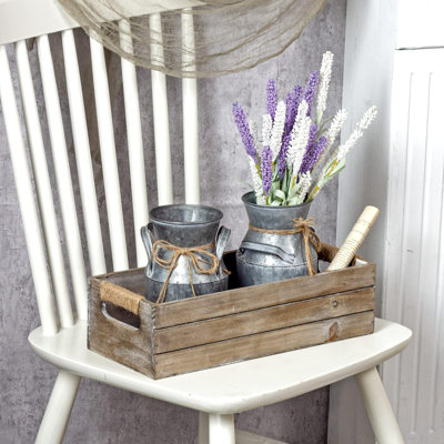 Porte-papier hygiénique en bois rustique, décor de salle de bain de ferme, panier de réservoir de toilette, contenant de rangement décoratif (gris rustique)