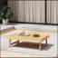 Table basse de patio rectangulaire en bois d'acacia, durable et élégante pour l'extérieur, nécessitant peu d'entretien et durable