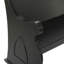 Banc de rangement en bois noir avec accoudoirs à volutes Payton 50 po x 24 po x 36 po-2128802336