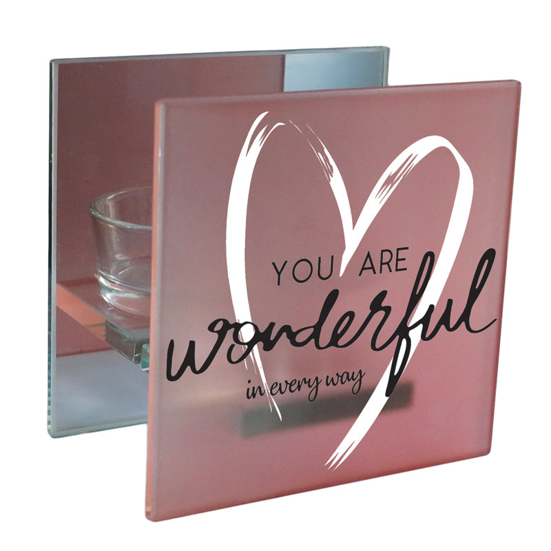 Photophore en verre de 4 po avec bougie inclus