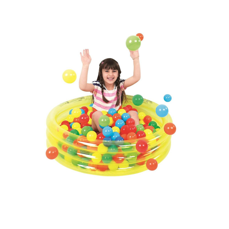 Piscine gonflable transparente pour enfants 36 ", Jaune