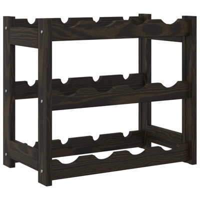 12 Bottle Solid Wood Tabletop Wine Bottle Rack in