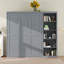 Grand lit escamotable moderne grand format, cadre de lit mural peu encombrant avec tablettes, lit plateforme pliable, armoire intégrée
