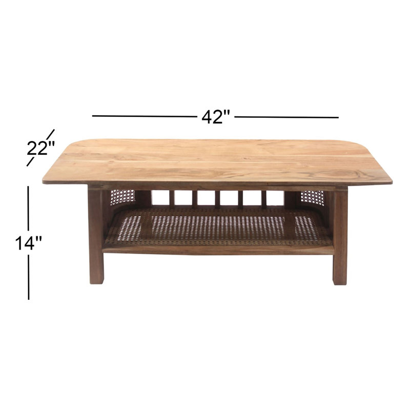 Table d'appoint en bois avec canne