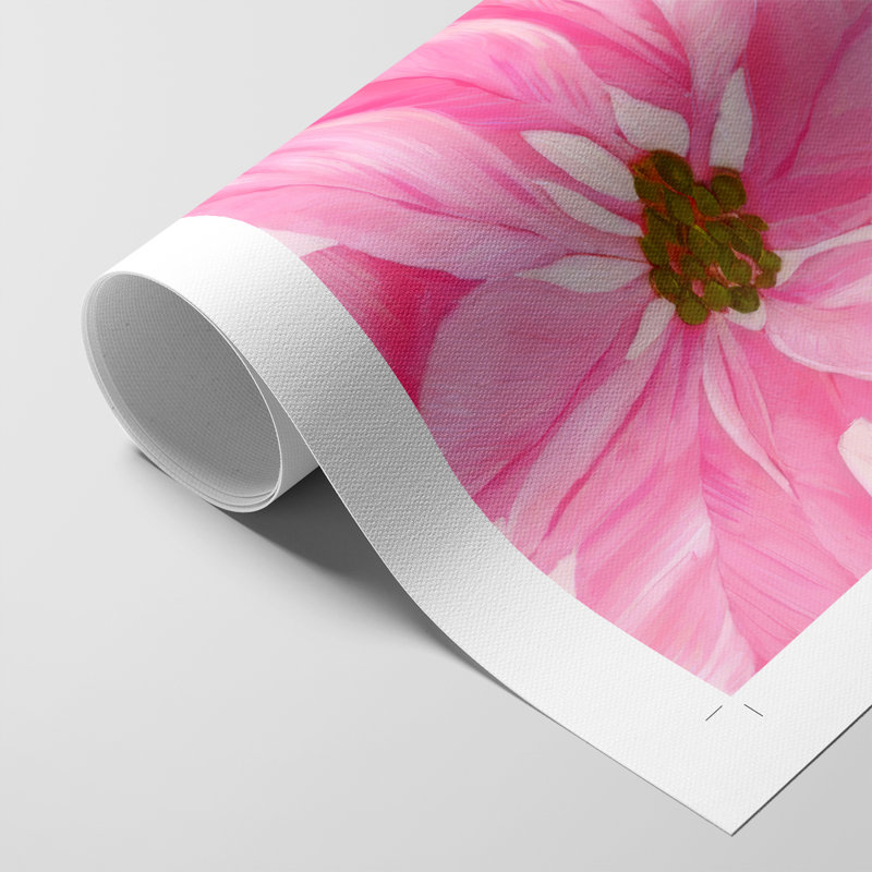 Poisettias néon rose I - reproduction de toile seulement - non encadrée