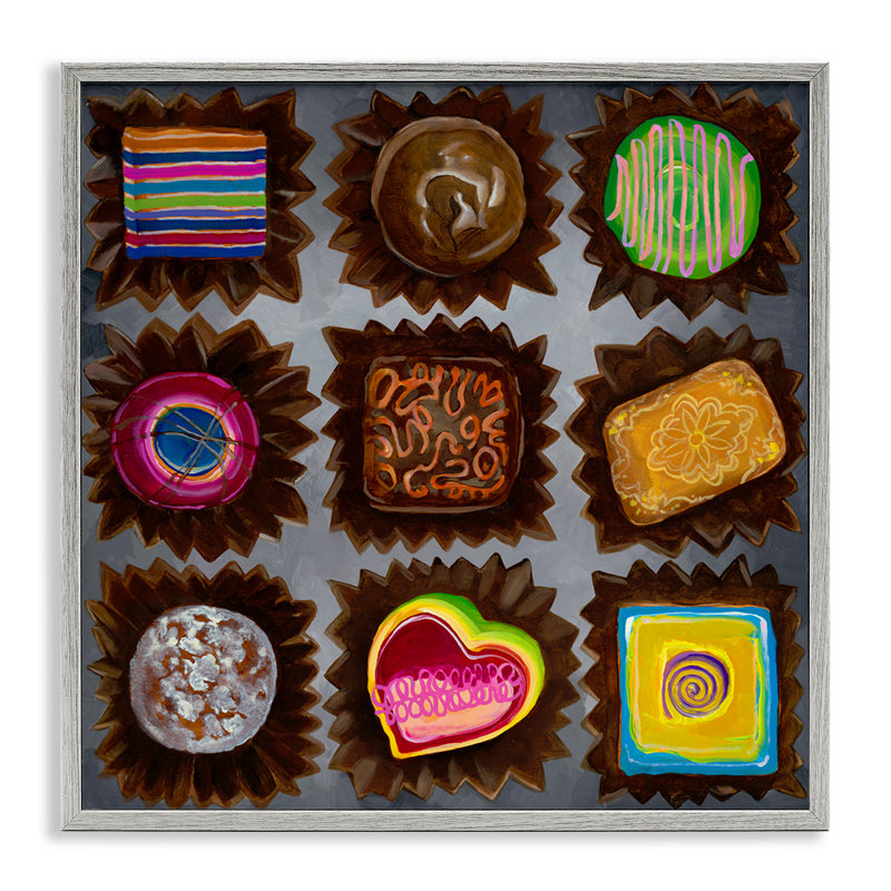 «Divers Dessert Chocolates», estampe numérique encadrée par Liz Jardine, Estampe numérique Farmhouse, H 24 po x l 24 po