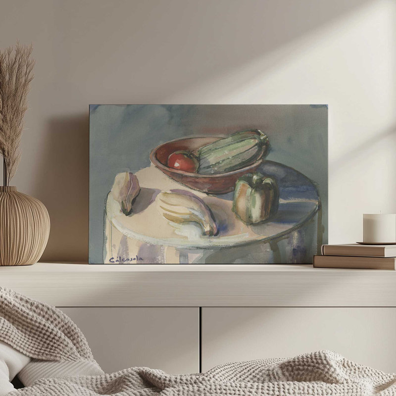 Reproduction d'art sur toile "Légume" par Stephen Calcasola, H 12 po x l 16 po