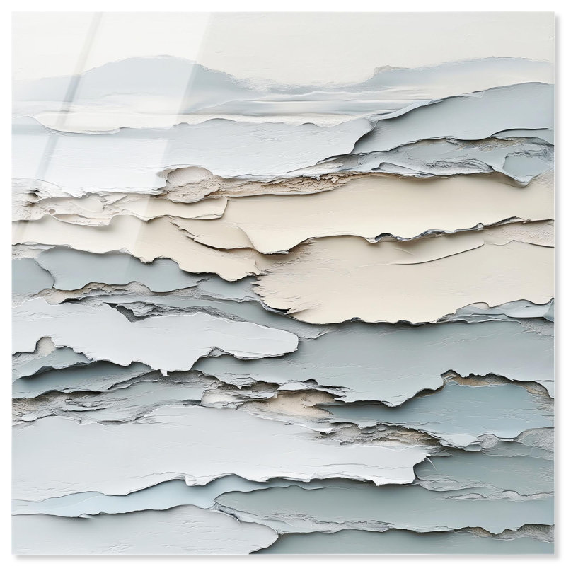«Folded Horizon», reproduction d'art acrylique à la menthe par Art Remedy, H 24 po x l 24 po