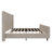 Headboard Corduroy Upholstered Bed Frame with Vertical Stripe Wingback and High Footboard No Box Spring Needed-110126996-110127002
