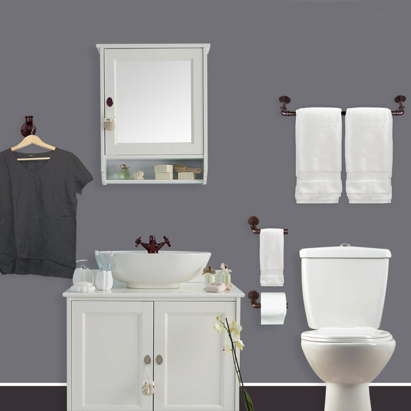 4 - Piece Bathroom Hardware Set, Bronze