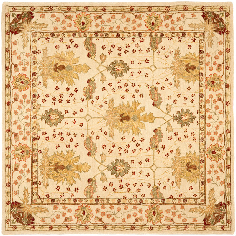 Tingley Hand Tufted Wool Pile Oriental Rug, Square 6'