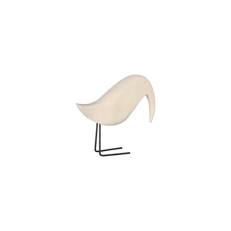 Caldwell Solid Wood Bird Figurine, Bleached