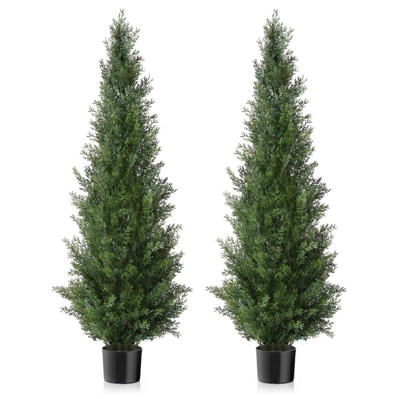 Faux Cedar Tree in Pot, 2, 36" H x 5.9" W x 5.9" D