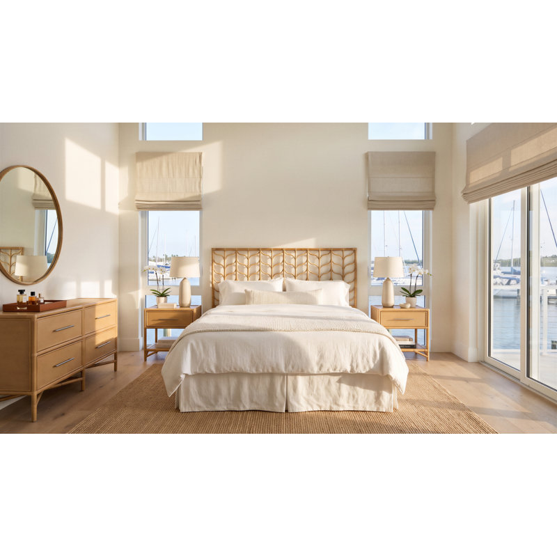 Ivy Open-Frame Headboard, King, Tan