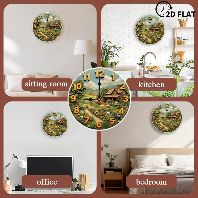 campagne campagne horloge pittoresque animaux jardin