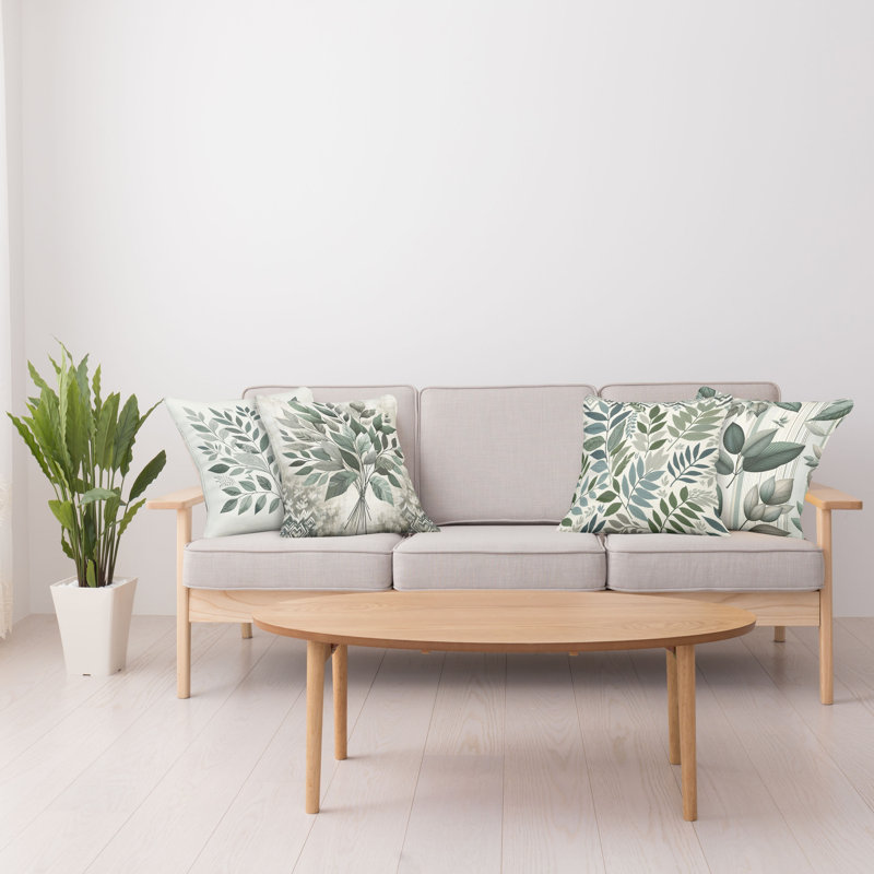 Floral Outdoor Pillow Cover, 18"H x 18"W