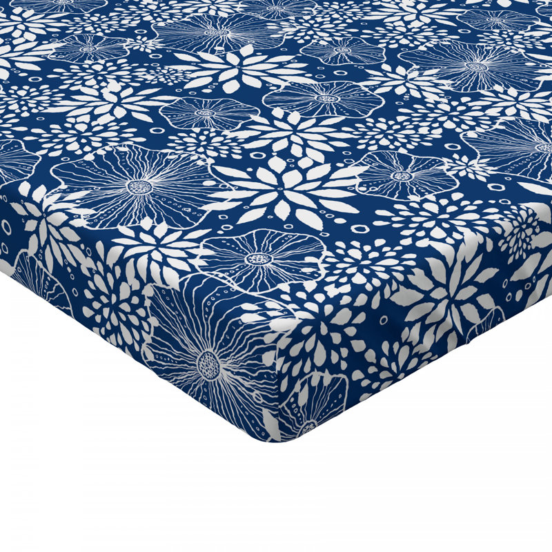 Microfiber Floral Fitted Sheet, Full Fitted Sheet