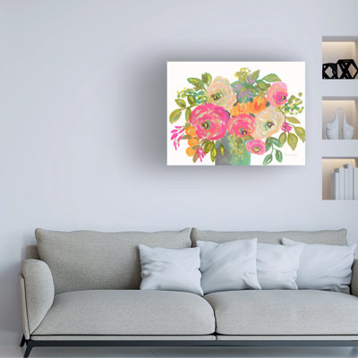 Wrapped Canvas Wall Art - Suzanne Allard 'Gently My Sweet' Wall Art for Living Room, Bedroom, or Office Décor  - 24x32
