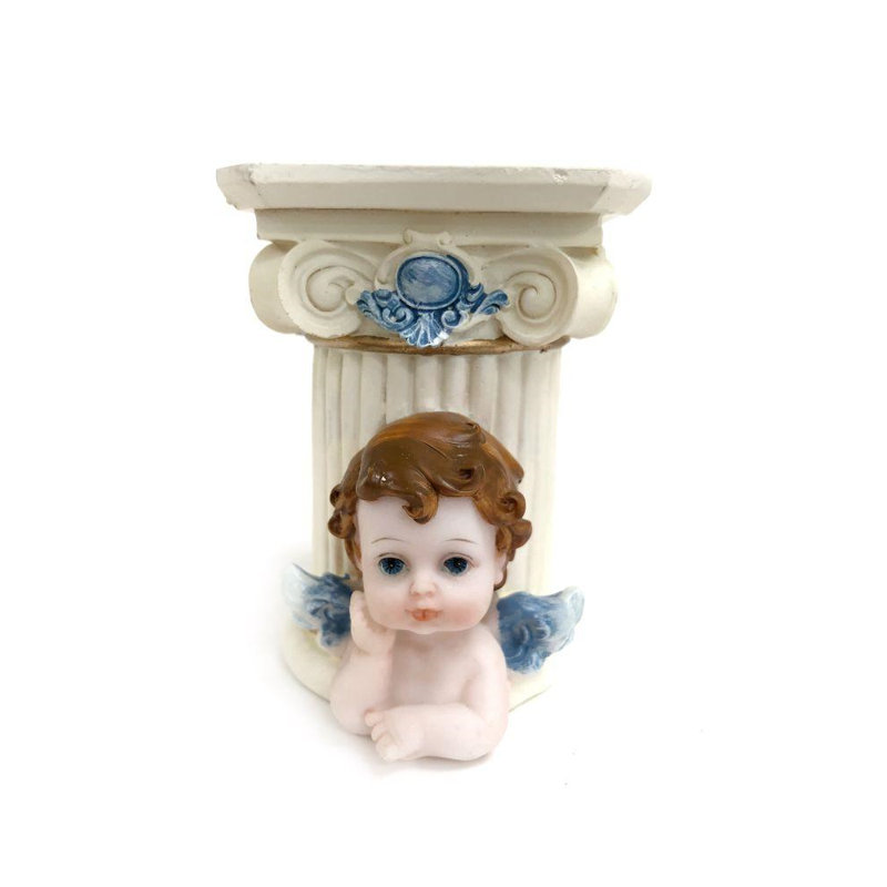 Porte-votive en céramique chérubin garçon