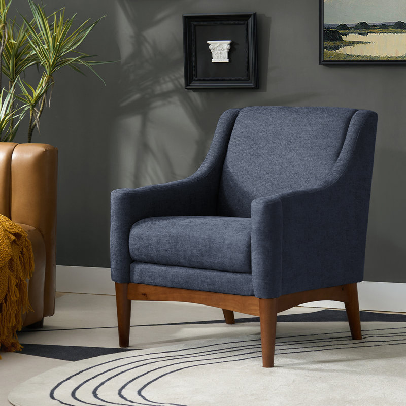 Skrolan Upholstered Armchair, Navy