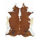 Steinmetz Cowhide Animal Print Area Rug in Brown