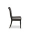 Ensemble de table de cuisine 5 pièces avec 4 chaises de cuisine en polyester gris foncé, un dossier capitonné et une table de cuisine au fini noir sablé.-2023048916