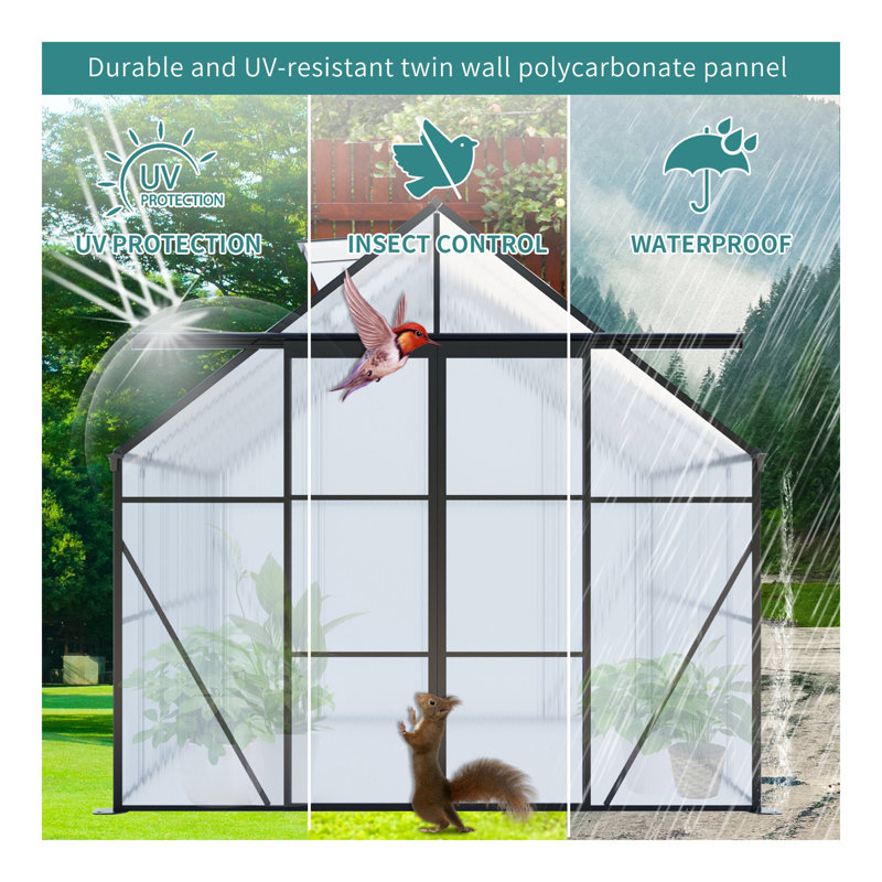 Base surélevée en polycarbonate à double porte 8X10ft