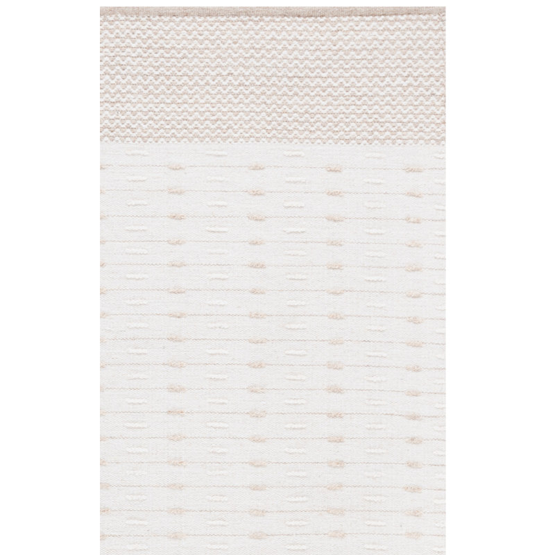 Tapis ivoire en laine / coton tissé à la main Martha Stewart 9625, Rectangle 9 pi x 12 pi