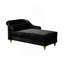 Chaise longue moderne avec revêtement en velours (noir)