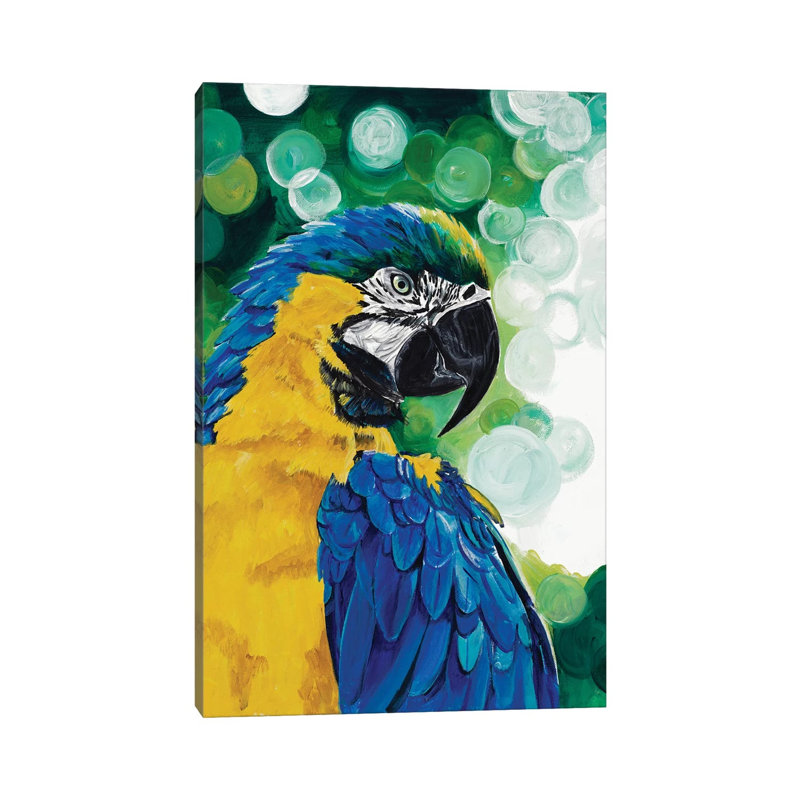 Brilliant Parrot 1 Piece Wrapped Canvas Wall Art, 152.5 cm H x 101.5 cm W