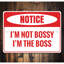 «I'm The Boss», panneau en aluminium-58278622