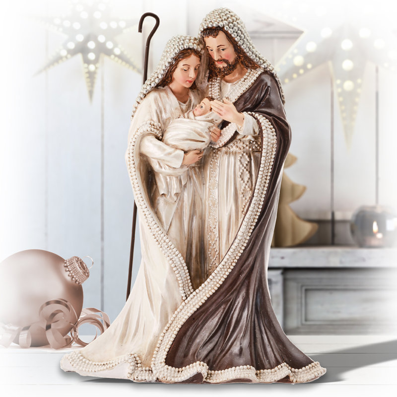 Résine Sainte Famille avec perles