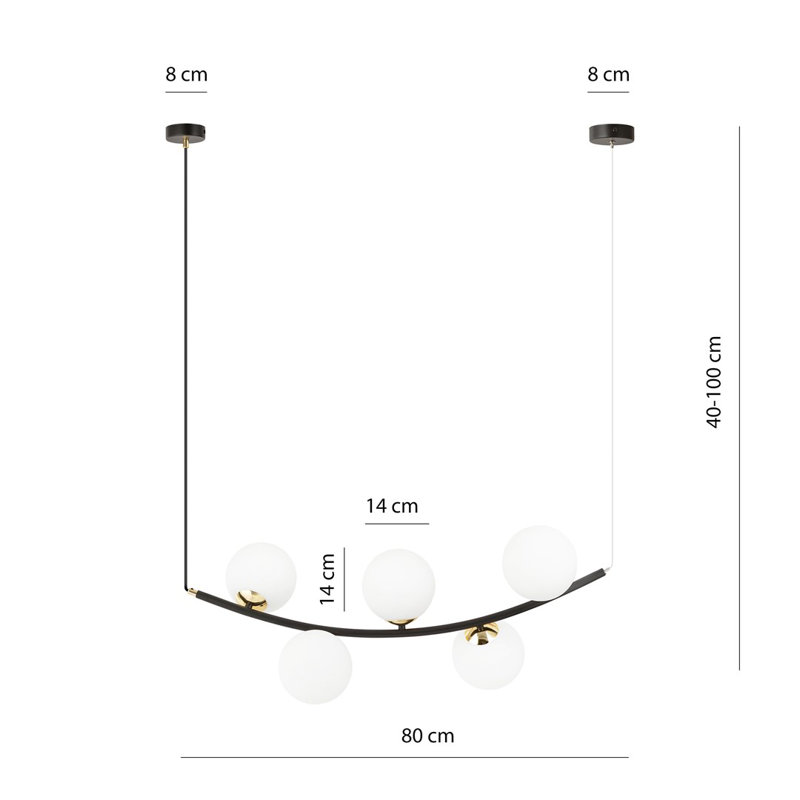 Alula 5 - Light Chandelier, White