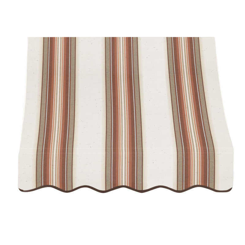 Auvent fixe en tissu acrylique Awantech Nantucket, H 44 po x l 64,5 po x P 36 po, Brun, brun clair, terre cuite multicolore