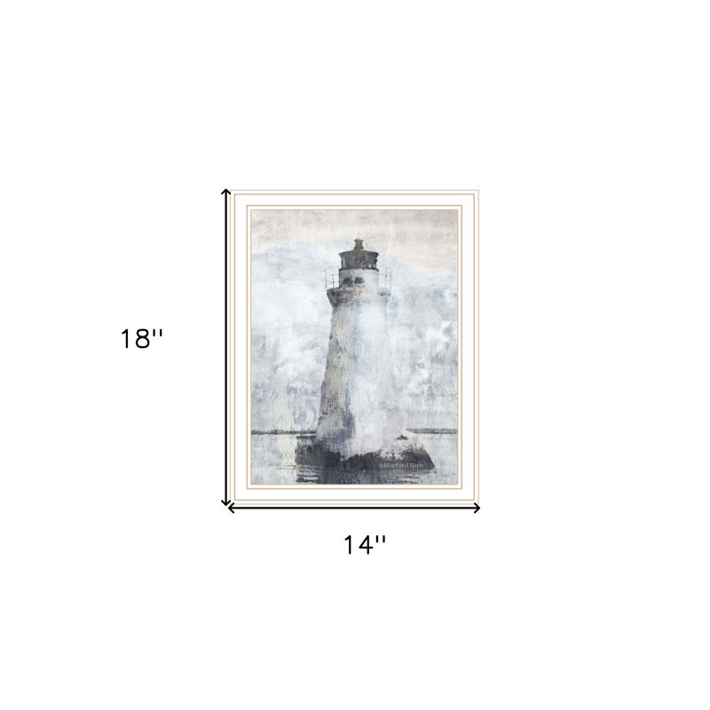 Phare blanc, impression murale encadrée