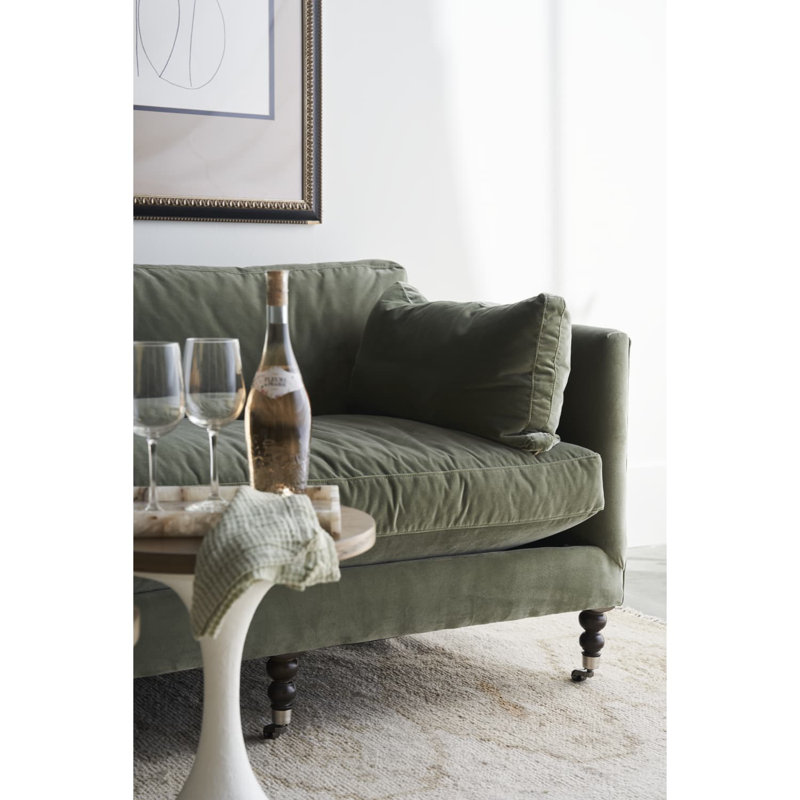 Madeline Sofa, Chocolate, Sage