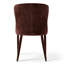 Ensemble de table de salle à manger ronde en placage de bois de 60 pouces avec 6 chaises à oreilles en chenille-913328209