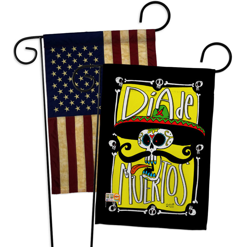 Drapeau de jardin 19 po x 13 po Dia De Muertos