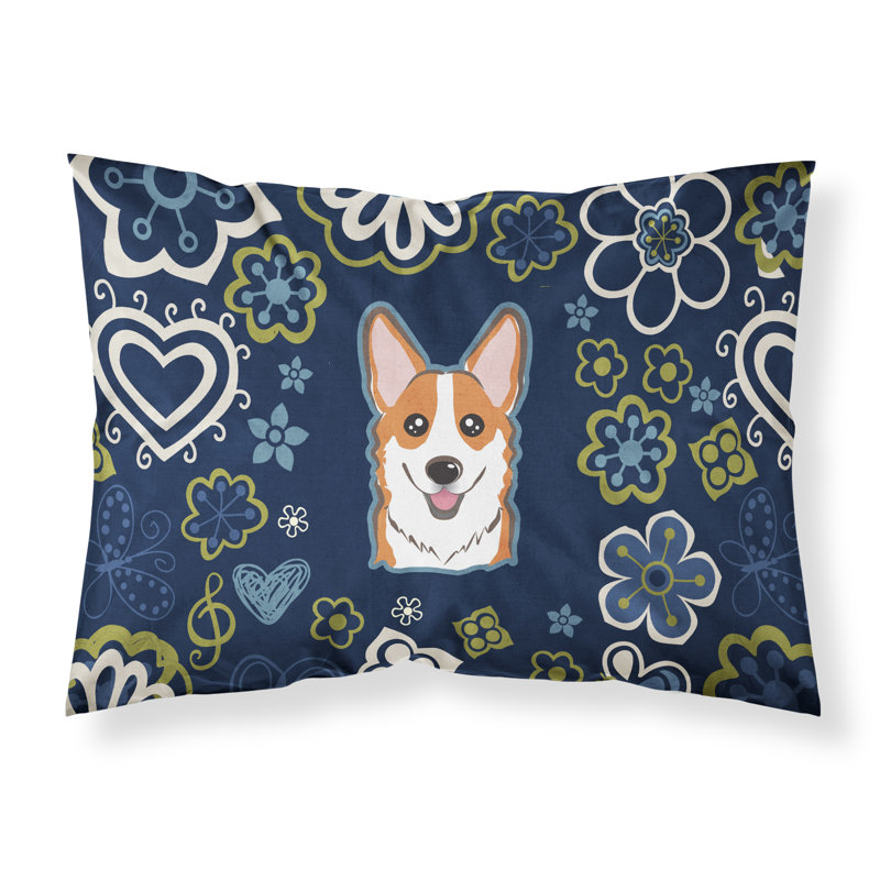 Flowers Microfiber Floral, Red Corgi