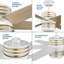 Ventilateur de plafond standard Carrollwood de 56 po à 6 pales avec télécommande et ensemble d'éclairage DEL inclus-1852390438