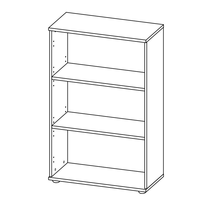 Power 110.0cm H x 70.0cm W Wood Standard Bookcase