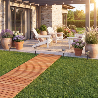  95.5'' L x 22'' W Fir Wood Deck Tile in Light Brown