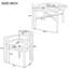 Ensemble repas pour 4 personnes avec coussins et trou pour parasol-1691333006