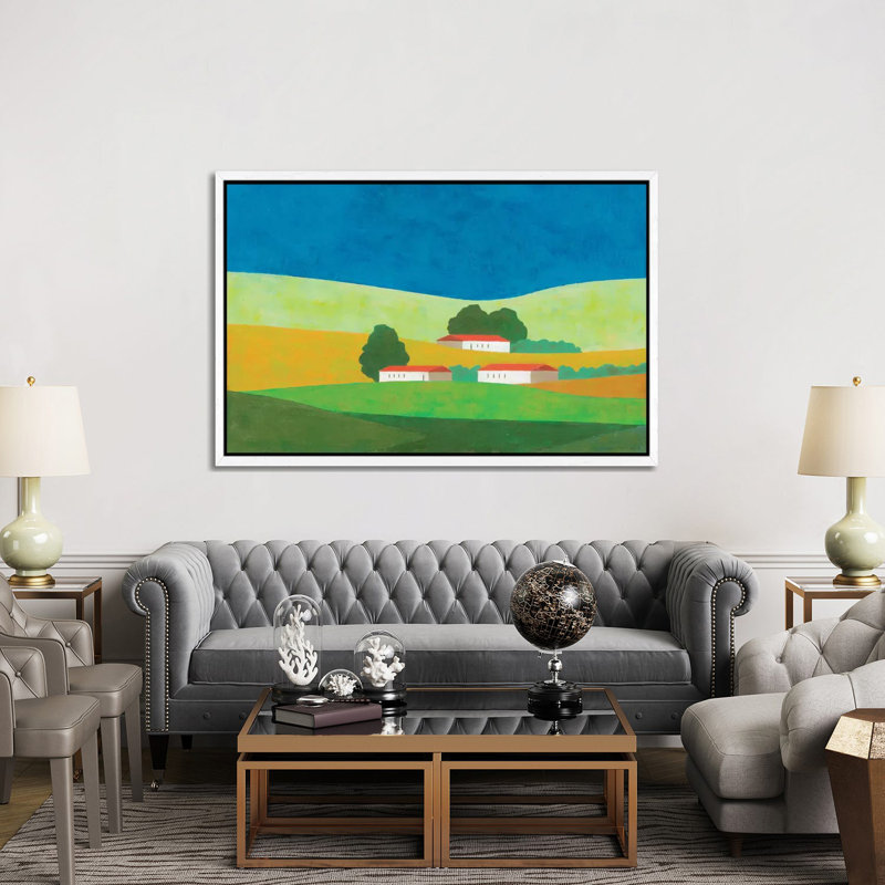 Kabri 1 Piece Painting on Canvas, 152.5 cm H x 101.5 cm W, White Framed
