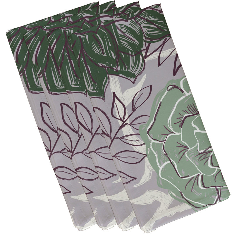 Ensemble de serviettes 4 pièces Minto, L 18 po x L 18 po, Céleri pâle